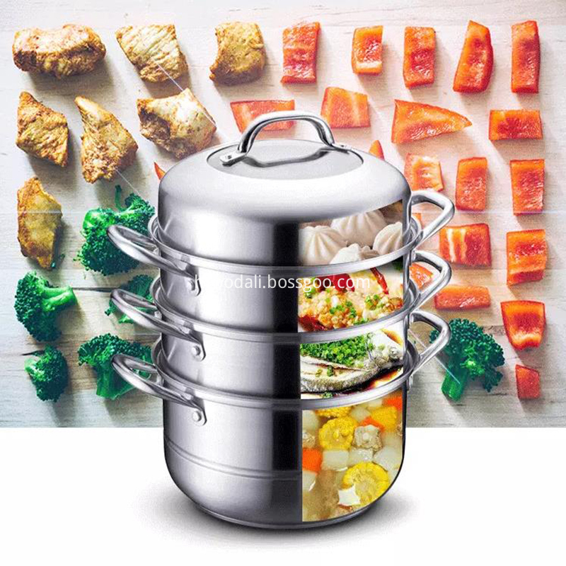 304 Stainless 3 Layer Steamer Pot, High Quality 304 Stainless 3 Layer Steamer Pot on