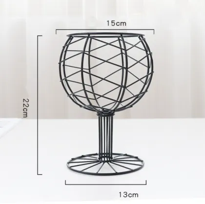 Red wine glass fruit basket