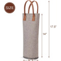 Custom Single Bottle Wine Carrier Polyester Tote Bag