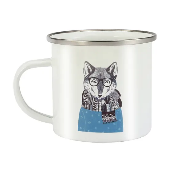 Best Selling Factory Wholesale Iron Cast Iron Enamel Camping Mug