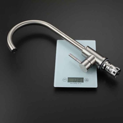 304 Stainless Steel Single Handle Brushed Kitchen Faucet