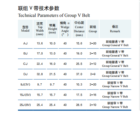 Rubber V-belt Group