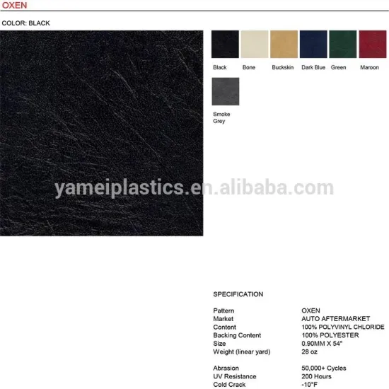 OXEN vinyl automotive leatherette upholstery