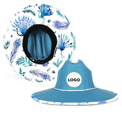 Summer Cross-border Fashion Sunscreen Breathable Straw Hat Cloth LOGO