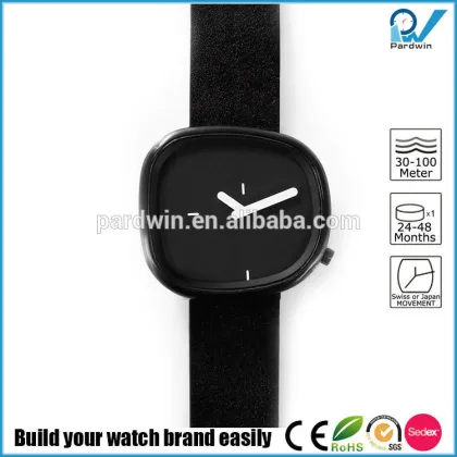 Italian genuine leather strap brand NAVA black stone model watch