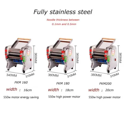 Automatic noodle making machine home use table top dough sheeter mini noodle maker