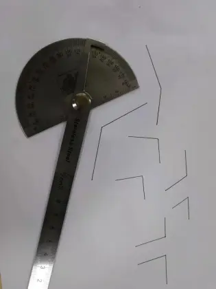 180 Degree Stainless Steel Protractor Teaching Measuring Tool