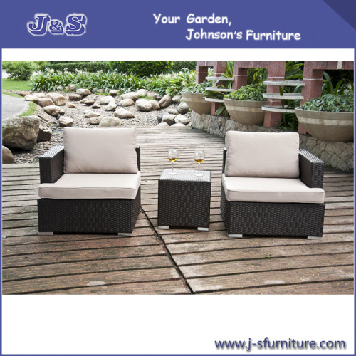 PE Rattan Outdoor Patio Wicker Furniture Set, Garden Bistro Chaise Lounge Sofa Set (J383-F)