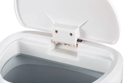 8L Bathroom Waterproof PP White LED Induction Trash Can