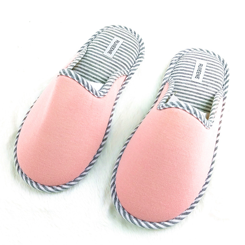 Ladies Custom Logo Soft Jersey Slippers