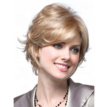 Vendors wholesale short Synthetic hair gold color bob style wig short natural straight synthetic hair wigs for women