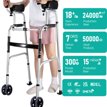 Rollator for Disabled Rehabilitation with Four Wheels