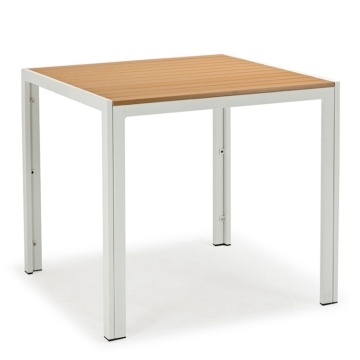 Plastic Wood Square Dining Table for Outdoor Furniture