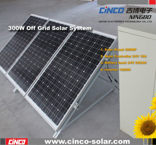 Solar System Kit, 300W Solar Home Solar System Kit