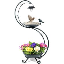 Bird Baths for Outdoors Solar Lamp