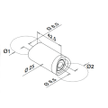 Satin -poliertes Edelstahl -Handlaufadapter