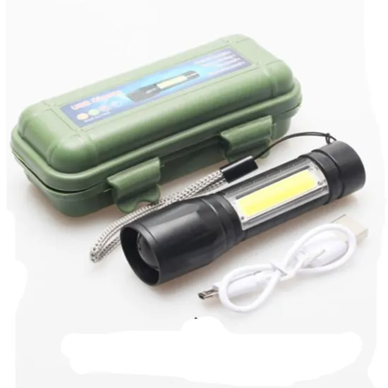 MINI Portable USB Rechargeable Waterproof LED Torch Flashlight