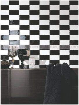 Very beautiful Black color Ceramic subway wall tile from Ebro ceramic 75x150mm 100x100mm 100x300mm