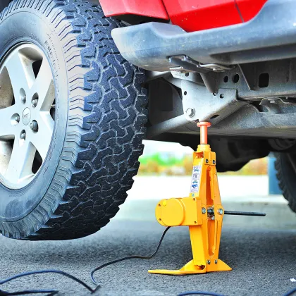 E-HEELP 12V Car Electric Hydraulic Car Jack Car Jacks Impact Wrench Tool Built-in Flash LED Light for Emergency Tire Repair