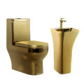 High Quality Custom Wholesale Cheap Luxury Bathroom Pure White Ceramic Toilet and Sinks Set