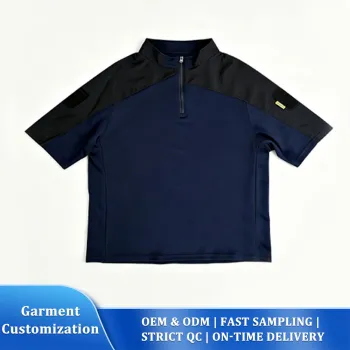 Stand Collar Half Zip Tactical Tee