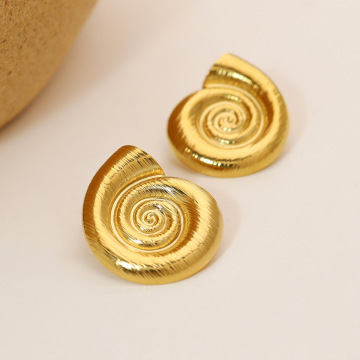 China Stainless Steel Conch All-match Snail Shell Earrings Manufactory