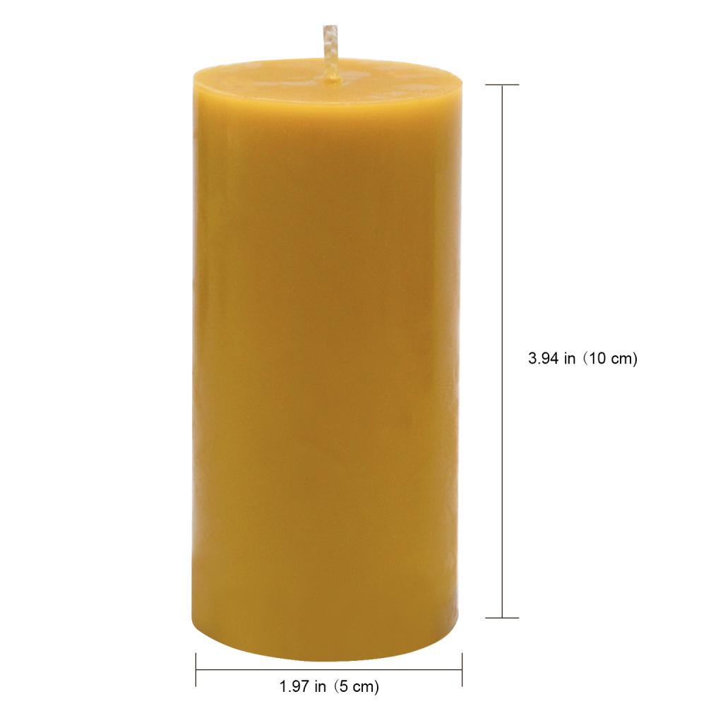 Large Natural Beeswax Pillar Candles For Clean Air, High Quality Large