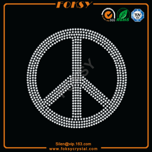 Peace Love iron on rhinestones wholesale