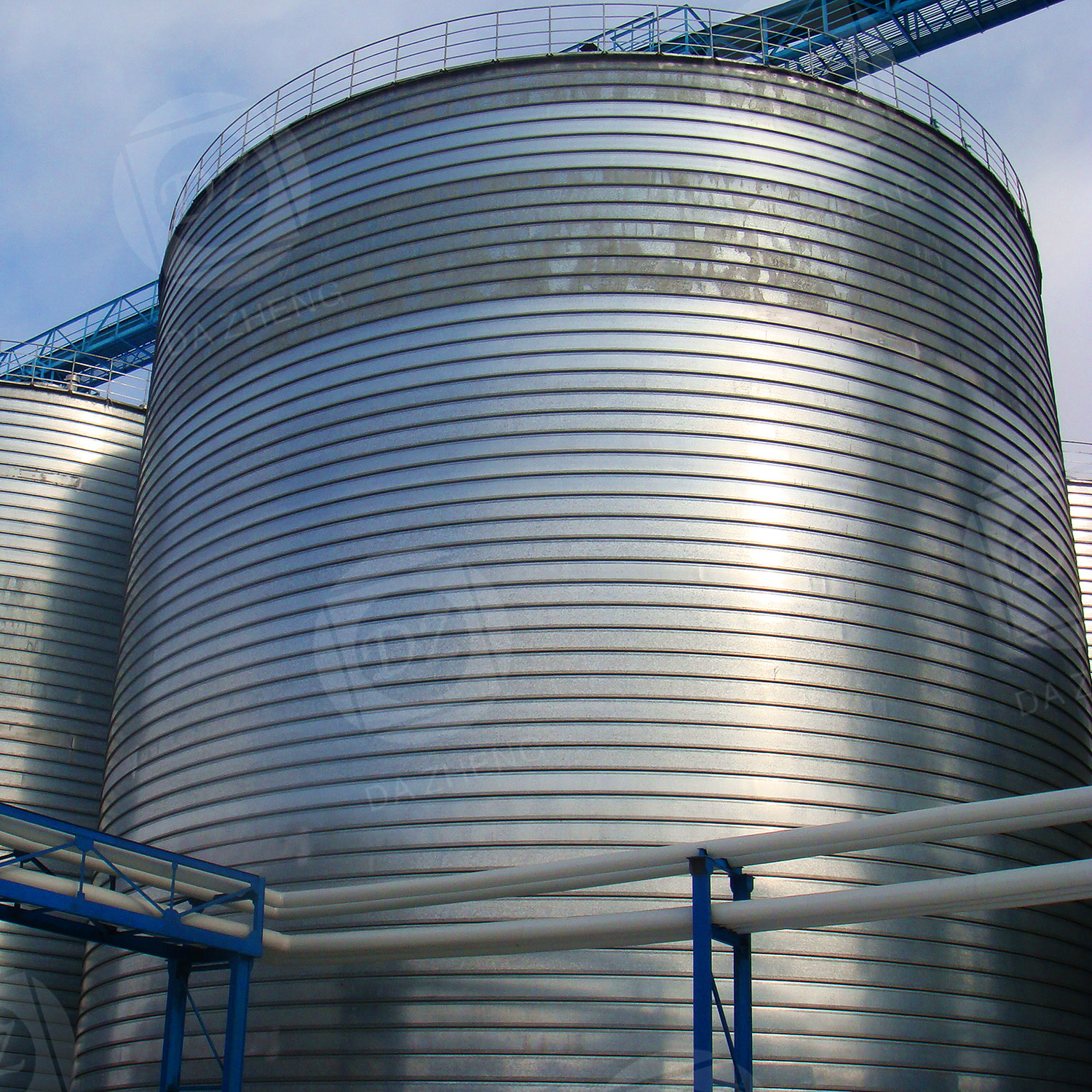 Порт зърно спирала ухапване стоманена плоча силоз