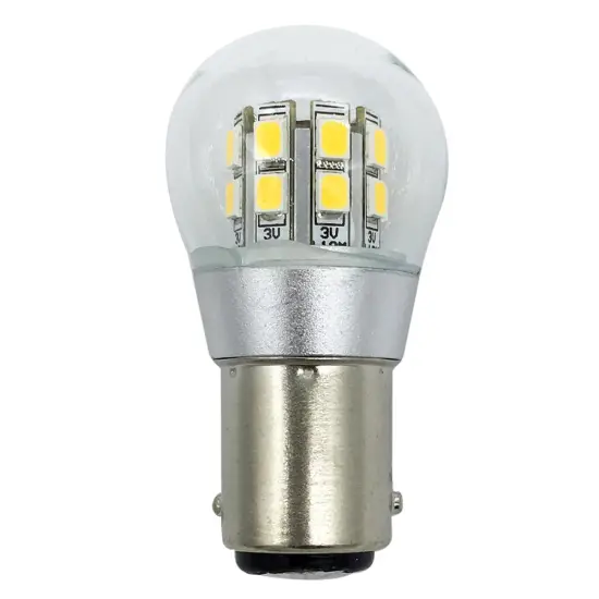 12V/24V Waterproof Bay15d Navigation LED Bulb - 3W Globe Bulb