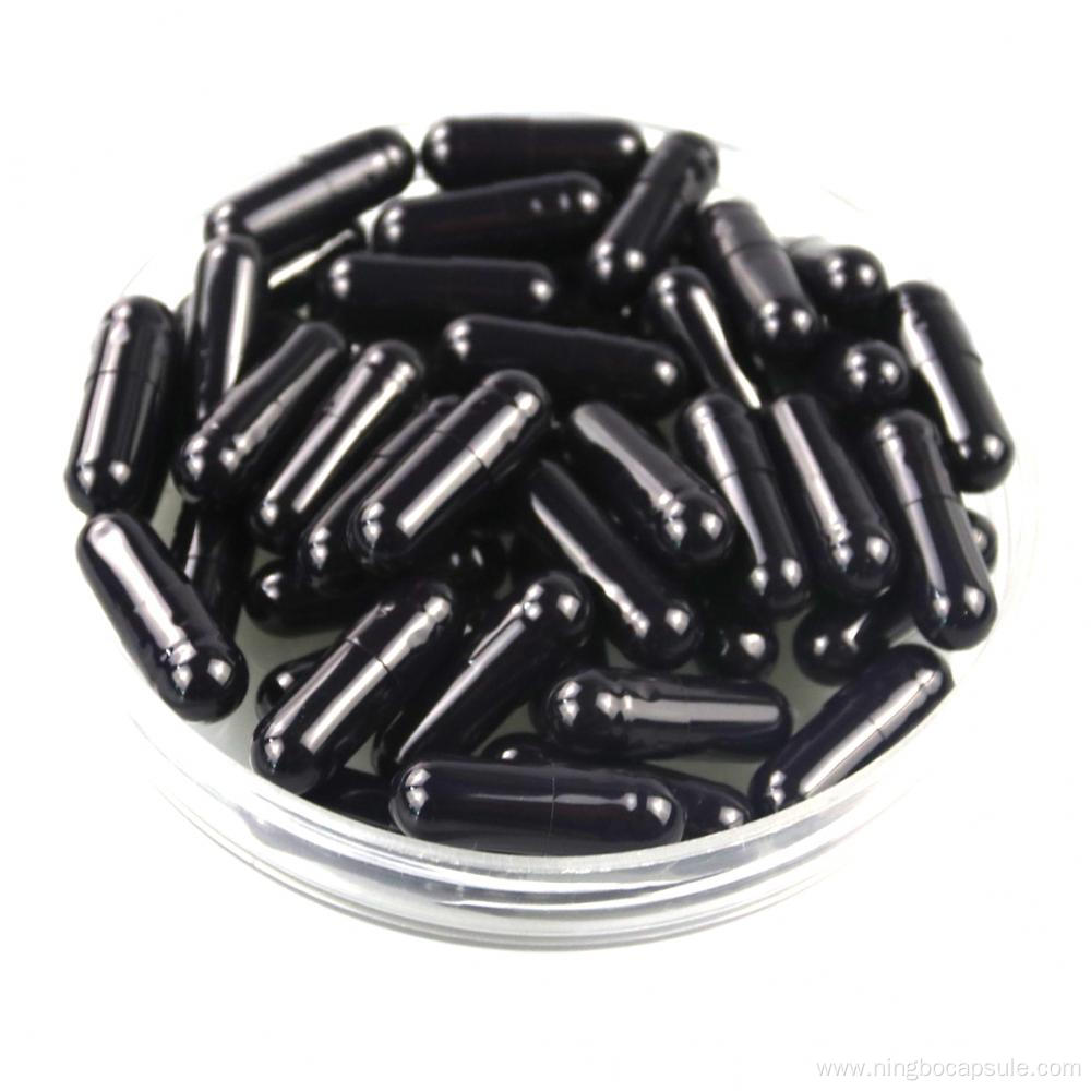 Size 00 black color capsule shell