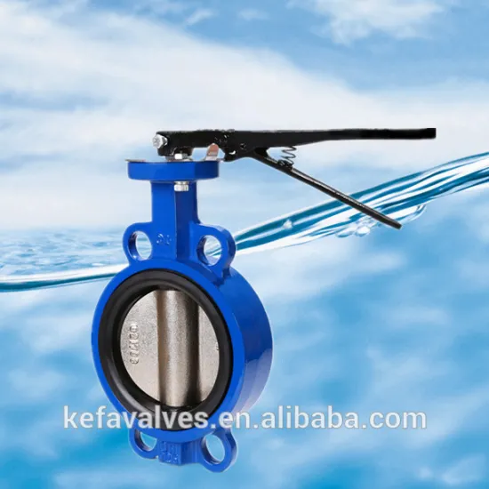 Lever operated wafer type butterfly valve with pin DN32-DN500