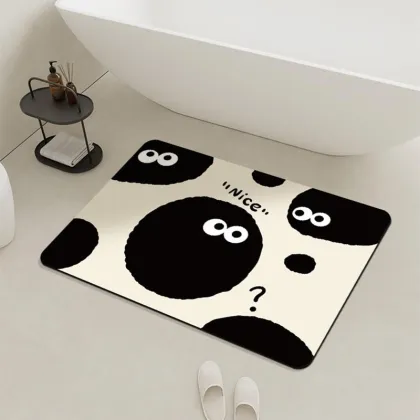 Customizable Affordable Modern Cartoon Diatom Mud Floor Mats for Kitchen and Bathroom Decor