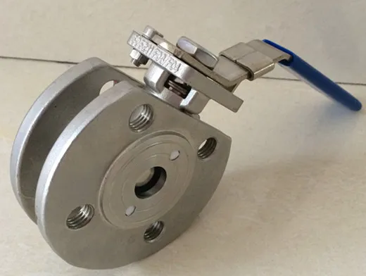 Wafer Type Ball Valve With Direct Mounting Pad DIN PN16/40