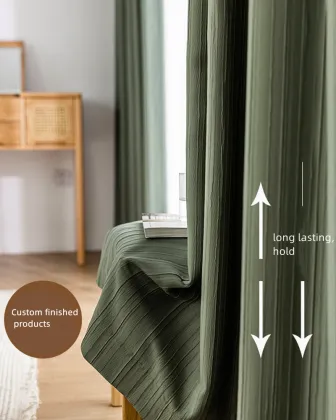 Simple high-end cotton and linen curtains