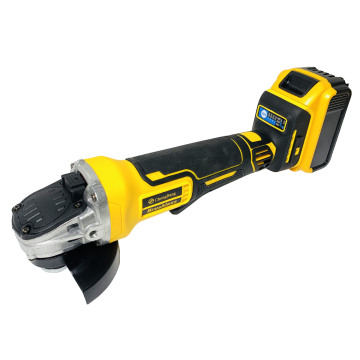 Grinder d'angle électrique à angle électrique jaune de 100/125 mm de 100 mm: machine de polissage portable avec chargeur de batterie au lithium d'origine