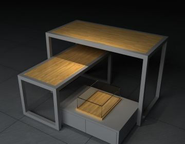 Tble de exposição High-Low para mostrar produtos