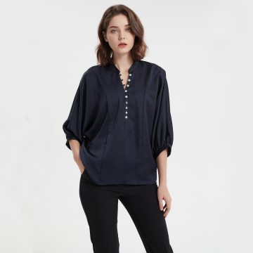 lady solid blouse shirt printed shirt office shirt