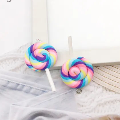 Lollipop bracelet resin charms for earring