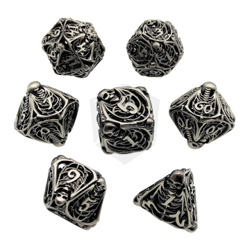 D&D Dice Set: Custom Metal Polyhedral RPG Dungeon and Dragons Dice