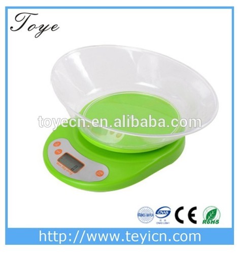 TY-202 cost-efficient plastic electronic weighing scale with bowl