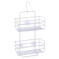 home toilet double tier metal bathroom storage rack shower caddy with towel holder