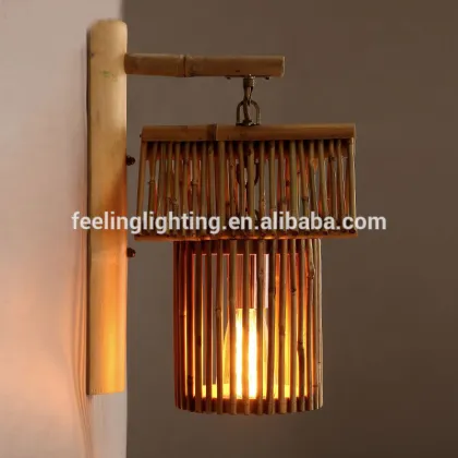 New products Decorative handmade indoor chinese bamboo wall lights