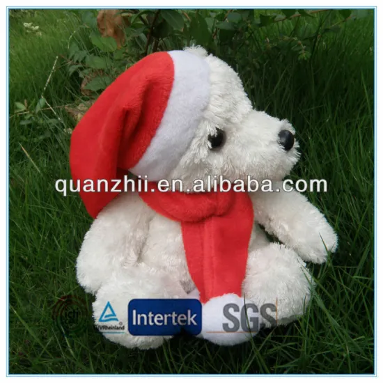 White christmas teddy bear plush toy