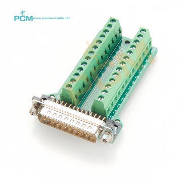 DB25 Male RS232 Solderless Terminal Block Breakout Adapter PCB Board