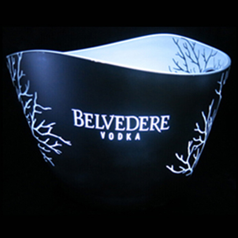 Bucket di ghiaccio del LED della birra del vokda di Champagne