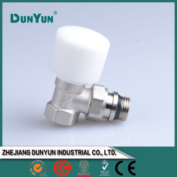 Brass radiator angle manual valve with female & male union