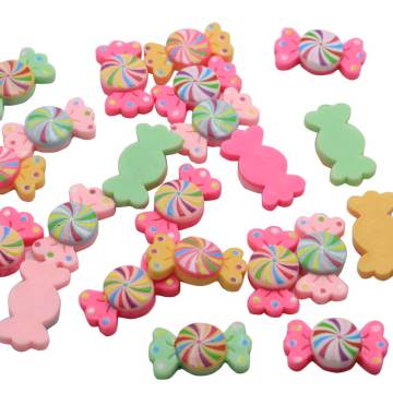 Fantaisie résine sucette à la main Flatback Bowknot bonbons décoration bricolage Scrapbooking faisant des bijoux accessoires artisanat