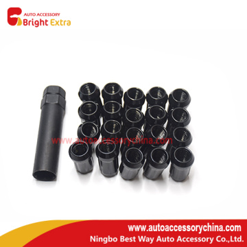 Black Close End Wheel Lug Nut Kit