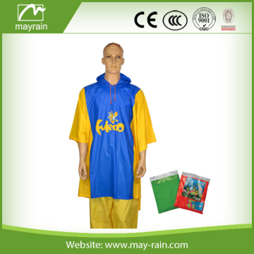 Top selling pvc rain poncho coat colorful